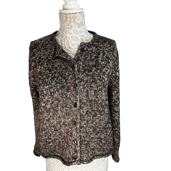 Christopher & Banks Purple and Gray Cozy Cardigan- Womens Size Medium - Picture 1 of 6